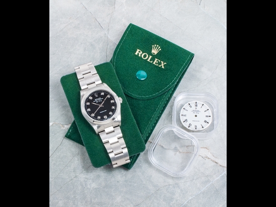 Ролекс (Rolex) Air-King 34 Nero Oyster Royal Black Onyx Diamonds After-Market 14000